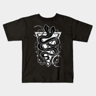 Two-headed snake and the Sigil of Lucifer Kids T-Shirt